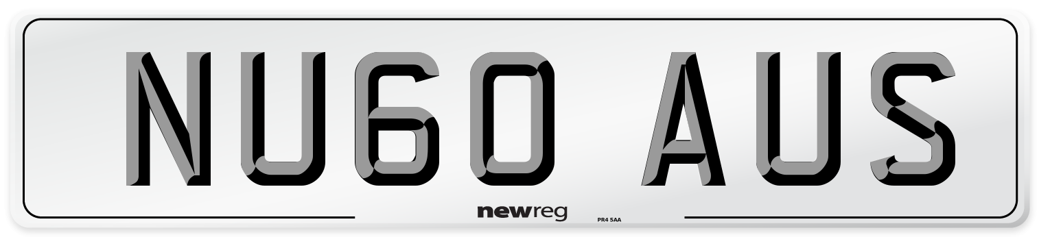NU60 AUS Number Plate from New Reg